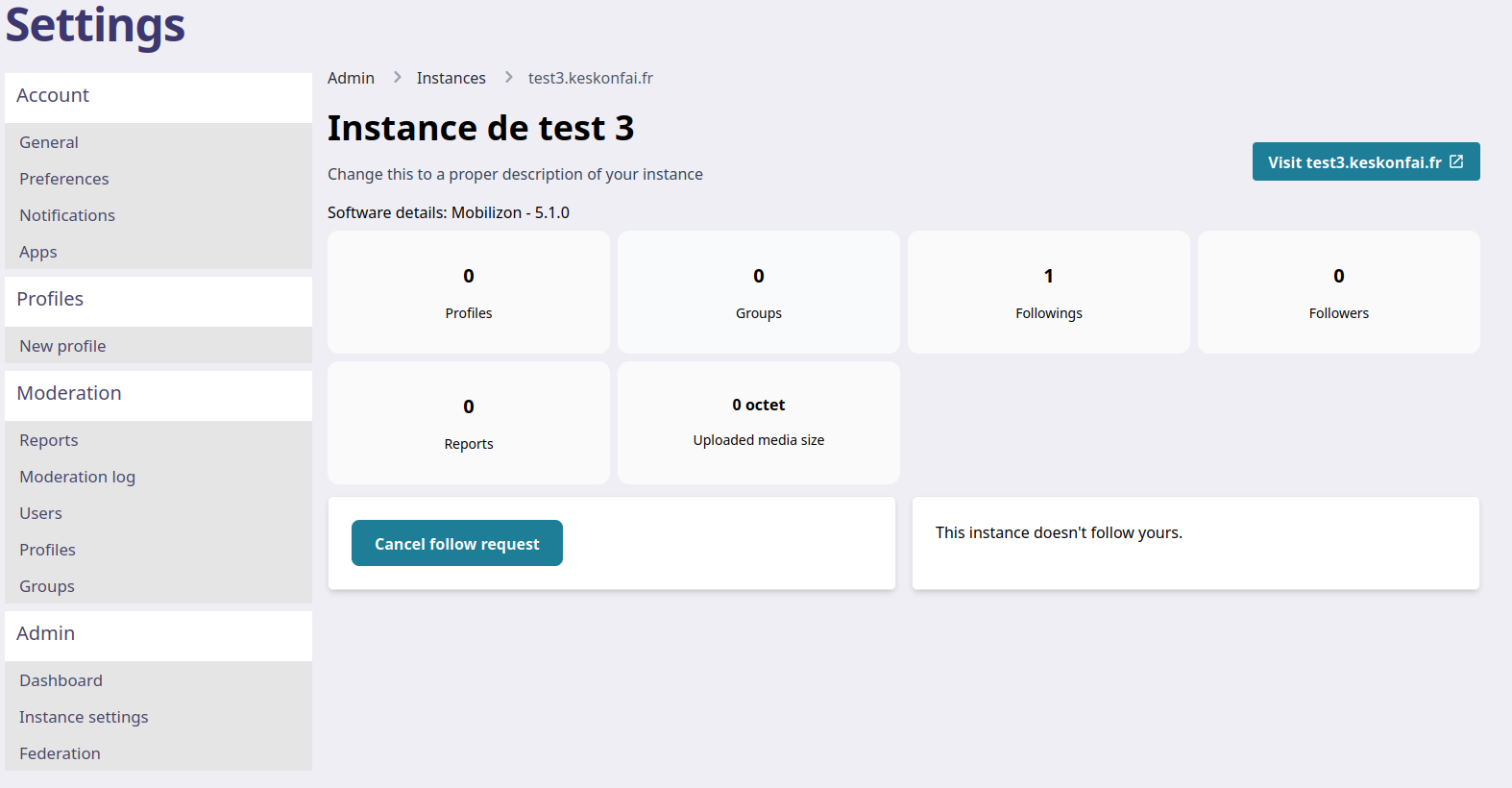 Instance details