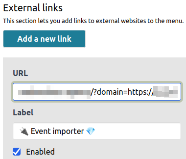 image: external link to import tool